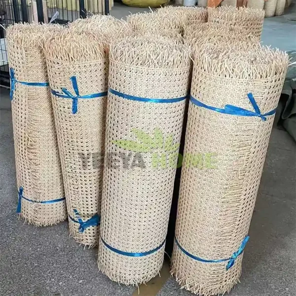 Natural 1/2” Mesh Open Weave Rattan Cane Webbing Roll