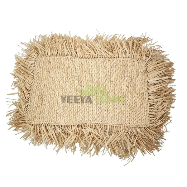 Type 0150 Natural Raffia Hand Woven Mat For Bag Hat Shoes