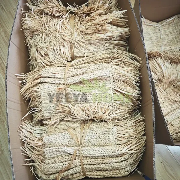 Type 0150 Natural Raffia Hand Woven Mat For Bag Hat Shoes
