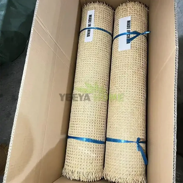 Natural Open Weave Octagonal Hole Rattan Cane Webbing Roll