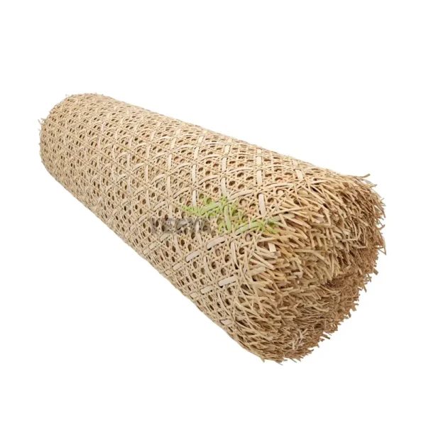Natural Open & Radio Mixed Weave Rattan Cane Webbing Roll