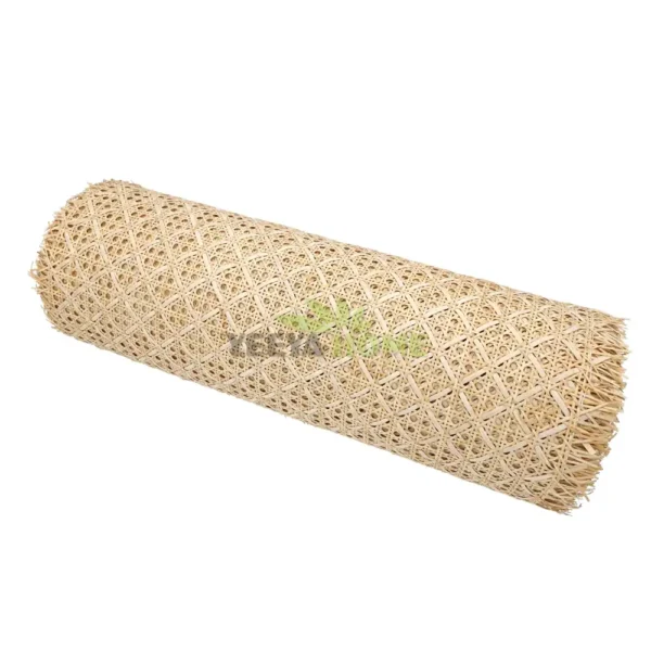 Natural Open & Radio Mixed Weave Rattan Cane Webbing Roll